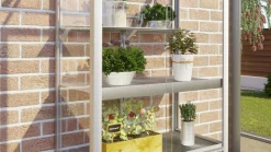 Vitavia Zusatzregal für Balkongewächshaus 79 x 40 cm silber