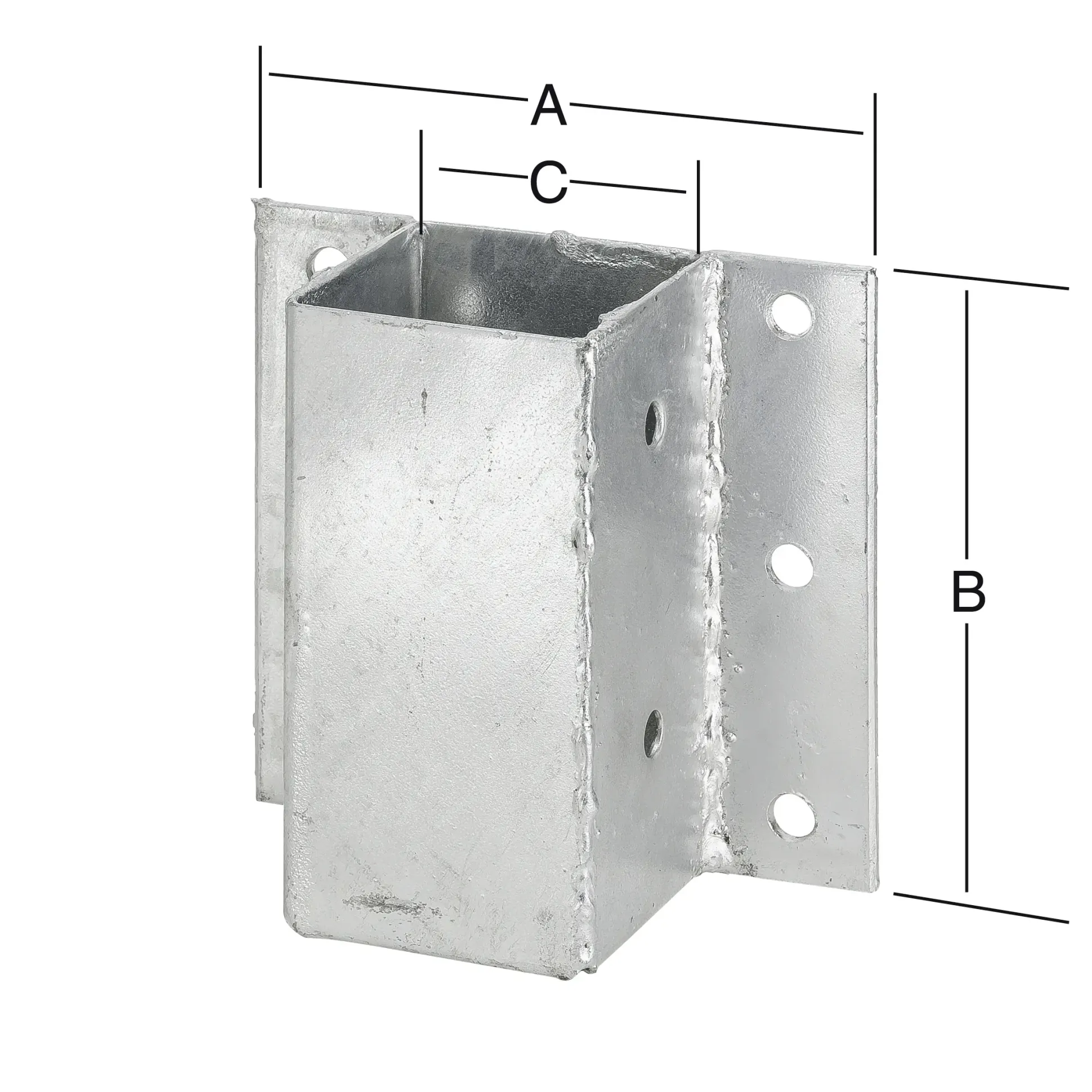 Vormann Anschraub Pfostenträger feuerverzinkt 175 x 148 x 91 mm