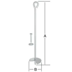 Vormann Bodenanker 480 mm feuerverzinkt inkl. Zubehör