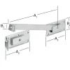 Vormann Doppeltorüberwürfe verzinkt 340/180 x 30/70 mm