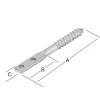 Vormann Flechtzaunbeschläge verzinkt 85 x 45 x 15 mm