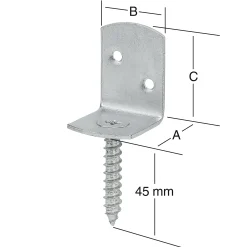 Vormann Flechtzaunbeschläge verzinkt 32 x 30 x 38 mm