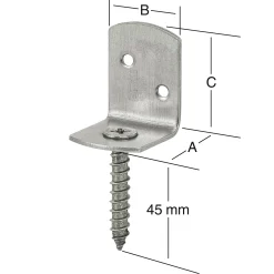 Vormann Flechtzaunbeschläge 32 x 30 x 38 mm