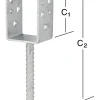 Vormann Leichte Stützenschuhe feuerverzinkt 61 x 50 x 80/230 mm