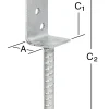 Vormann Leichte Stützenschuhe feuerverzinkt 40 x 50 x 80/230 mm
