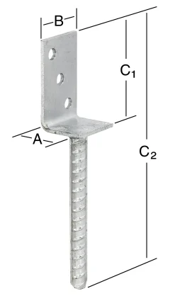 Vormann Leichte Stützenschuhe feuerverzinkt 40 x 50 x 80/230 mm