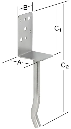 Vormann Schwere Stützenschuhe 70 x 65 x 110/310 mm