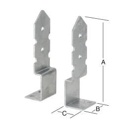 Vormann Universal-Stützenschuh feuerverzinkt 214 x 60 x 50 mm