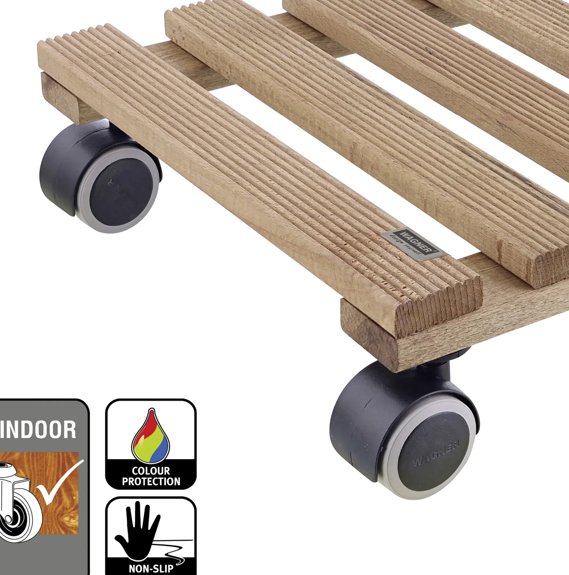 Wagner Multiroller Holz 28 x 28 cm braun