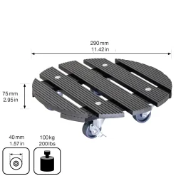 WAGNER Pflanzenroller WPC rund Ø 29 cm Tragkraft bis max. 100 kg