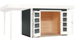 Weka Designhaus 126 A 442 x 241 cm grau mit Fußboden