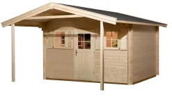 Weka Gartenhaus Weekendhaus Eirik A 380 x 580 cm natur mit Fußboden