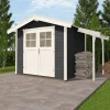Weka Gartenhaus Zoey 296 x 205 cm anthrazit mit Fußboden
