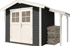Weka Gartenhaus Zoey 296 x 205 cm anthrazit mit Fußboden