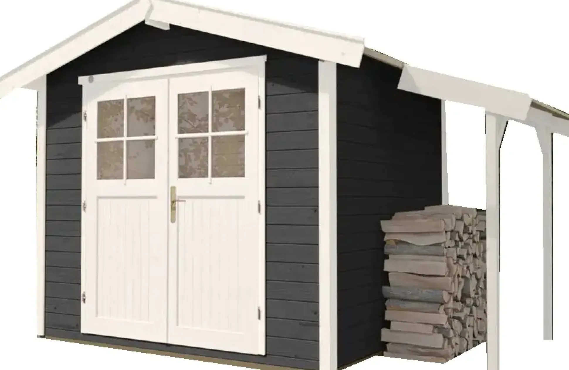 Weka Gartenhaus Zoey 296 x 205 cm anthrazit mit Fußboden