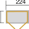 Weka Gerätehaus 357 A 224 x 85 cm natur mit Fußboden
