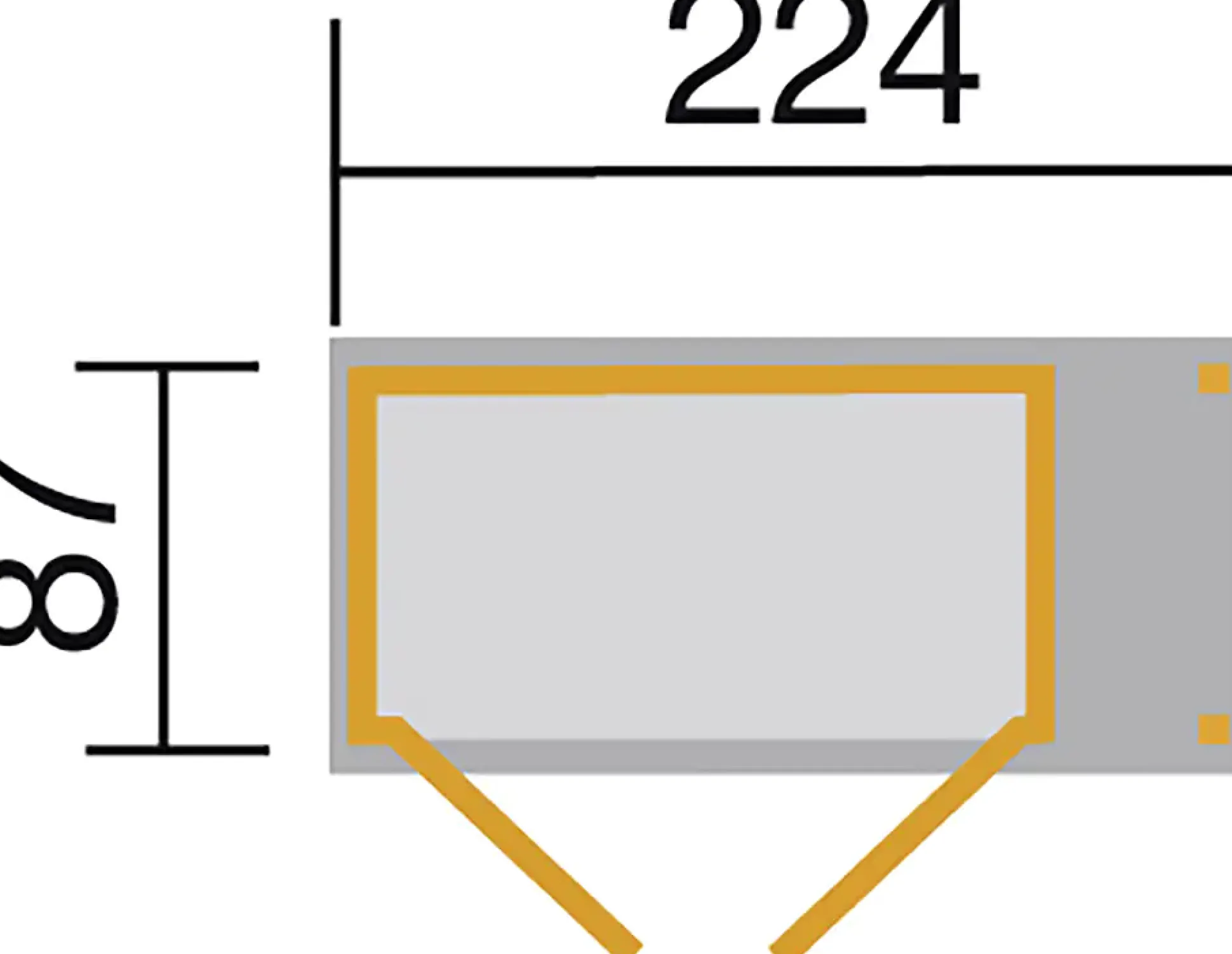 Weka Gerätehaus 357 A 224 x 85 cm natur mit Fußboden