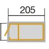 Weka Hochbeet 21 205 x 80 x 81 cm anthrazit mit Noppenbahn, Wühlmausschutz