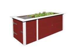 Weka Hochbeet 21 205 x 80 x 81 cm schwedenrot mit Noppenbahn, Wühlmausschutz