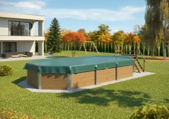 Weka Massivholzpool-Set Barbados 850 x 376 x 116 cm inkl. Sandfilteranlage