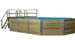 Weka Massivholzpool-Set Barbados 850 x 376 x 116 cm inkl. Sandfilteranlage