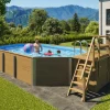 Weka Massivholzpool-Set Grenada 714 x 376 x 116 cm inkl. Sandfilteranlage