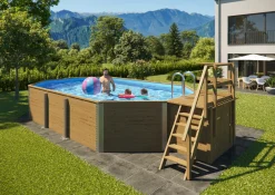 Weka Massivholzpool-Set Grenada 714 x 376 x 116 cm inkl. Sandfilteranlage