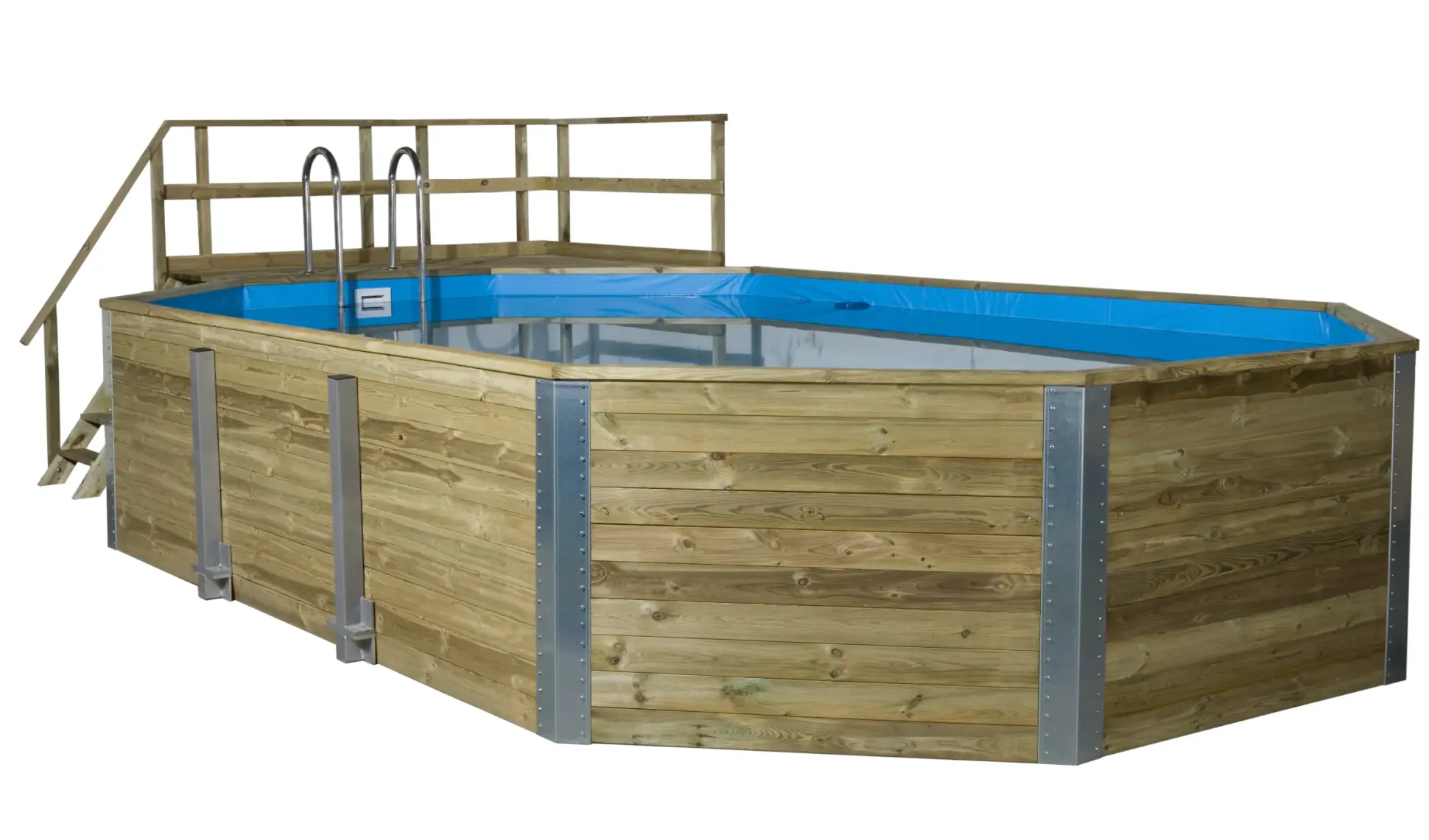 Weka Massivholzpool-Set Grenada 714 x 376 x 116 cm inkl. Sandfilteranlage