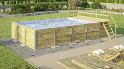 Weka Massivholzpool-Set Mosaik 595 Gr. 2 636 x 400 x 116 cm inkl. Sandfilteranlage