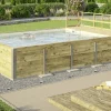 Weka Massivholzpool-Set Sand 595 Gr. 2 636 x 400 x 116 cm inkl. Sandfilteranlage