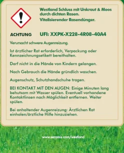 Westland Schluss mit Unkraut & Moos Dünger 150 für m² 5,25 kg