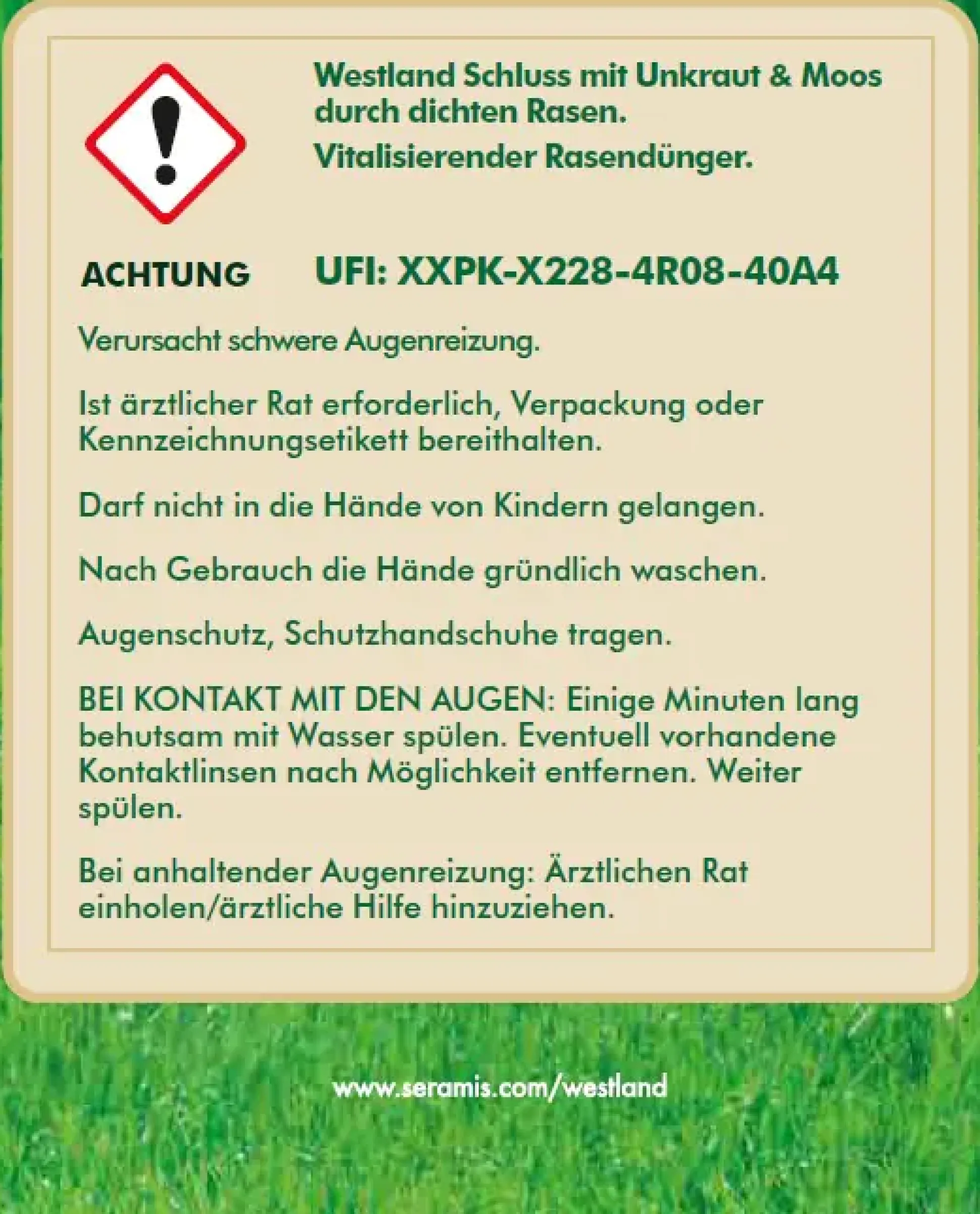 Westland Schluss mit Unkraut & Moos Dünger 150 für m² 5,25 kg