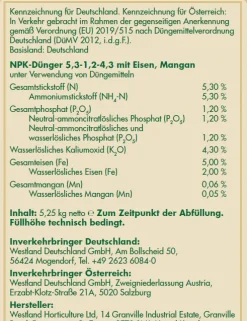 Westland Schluss mit Unkraut & Moos Dünger 150 für m² 5,25 kg
