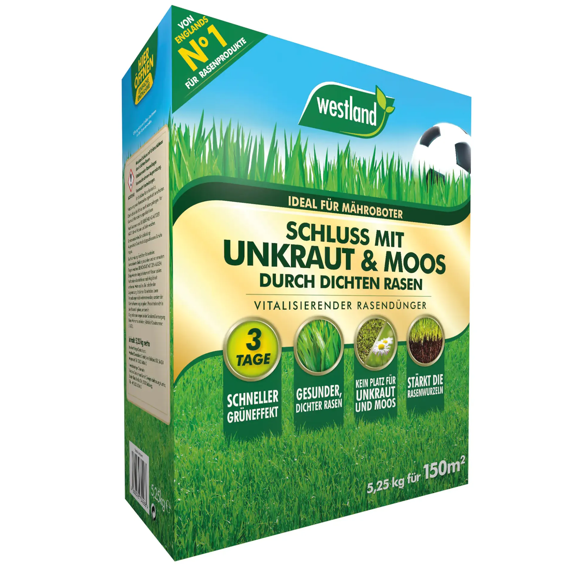 Westland Schluss mit Unkraut & Moos Dünger 150 für m² 5,25 kg
