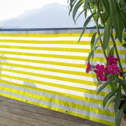 Windhager Balkonsichtschutz Ibiza 0,9 x 5 m gelb/weiß