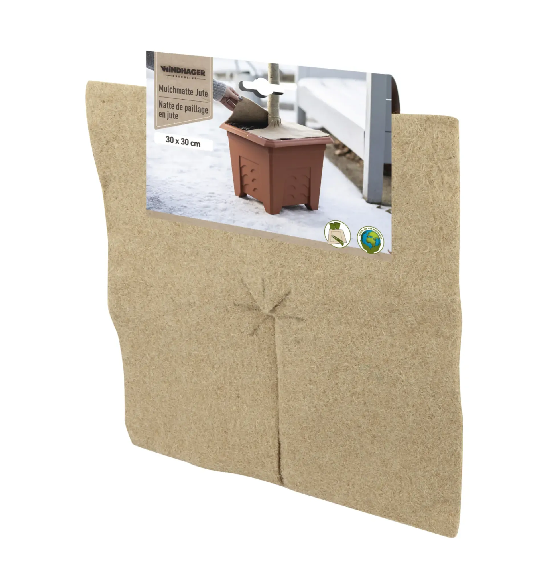 Windhager Mulchscheibe Jute 30 x 30 cm natur