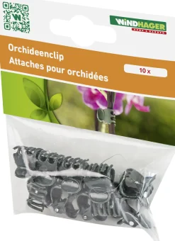 Windhager Orchideenclips grün, 10 Stück