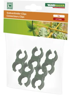 Windhager Stabverbinder-Clips Ø 11 mm, 5 Stück