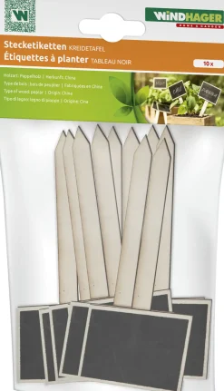Windhager Stecketiketten Kreidetafel 7,5 x 17,5 cm, 10 Stück