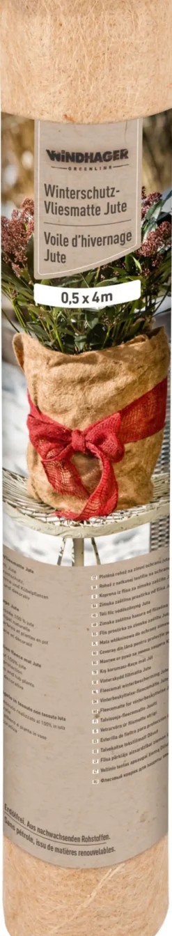 Windhager Winterschutz für Pflanzen Jute 0,5 x 4 m natur