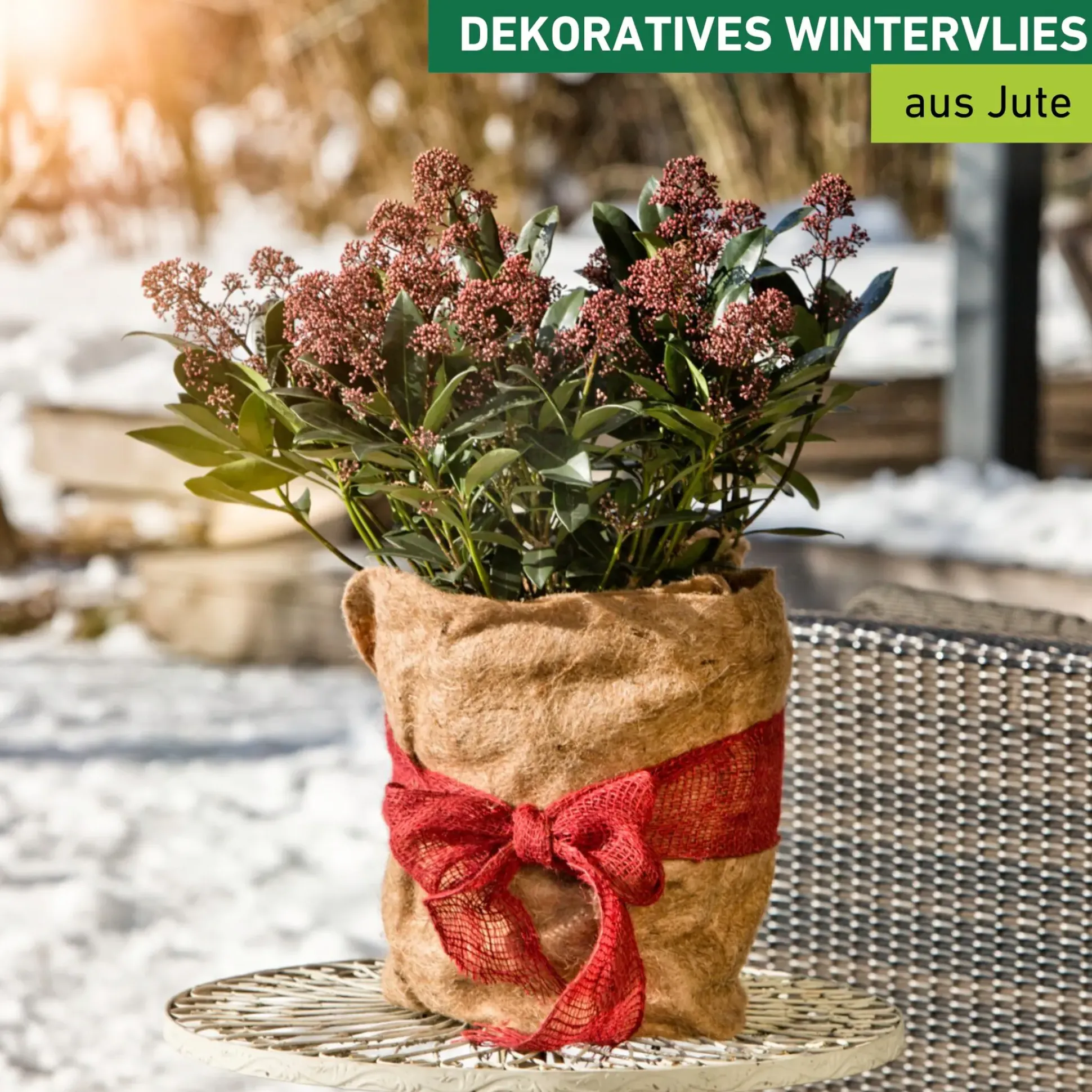 Windhager Winterschutz für Pflanzen Jute 0,5 x 4 m natur