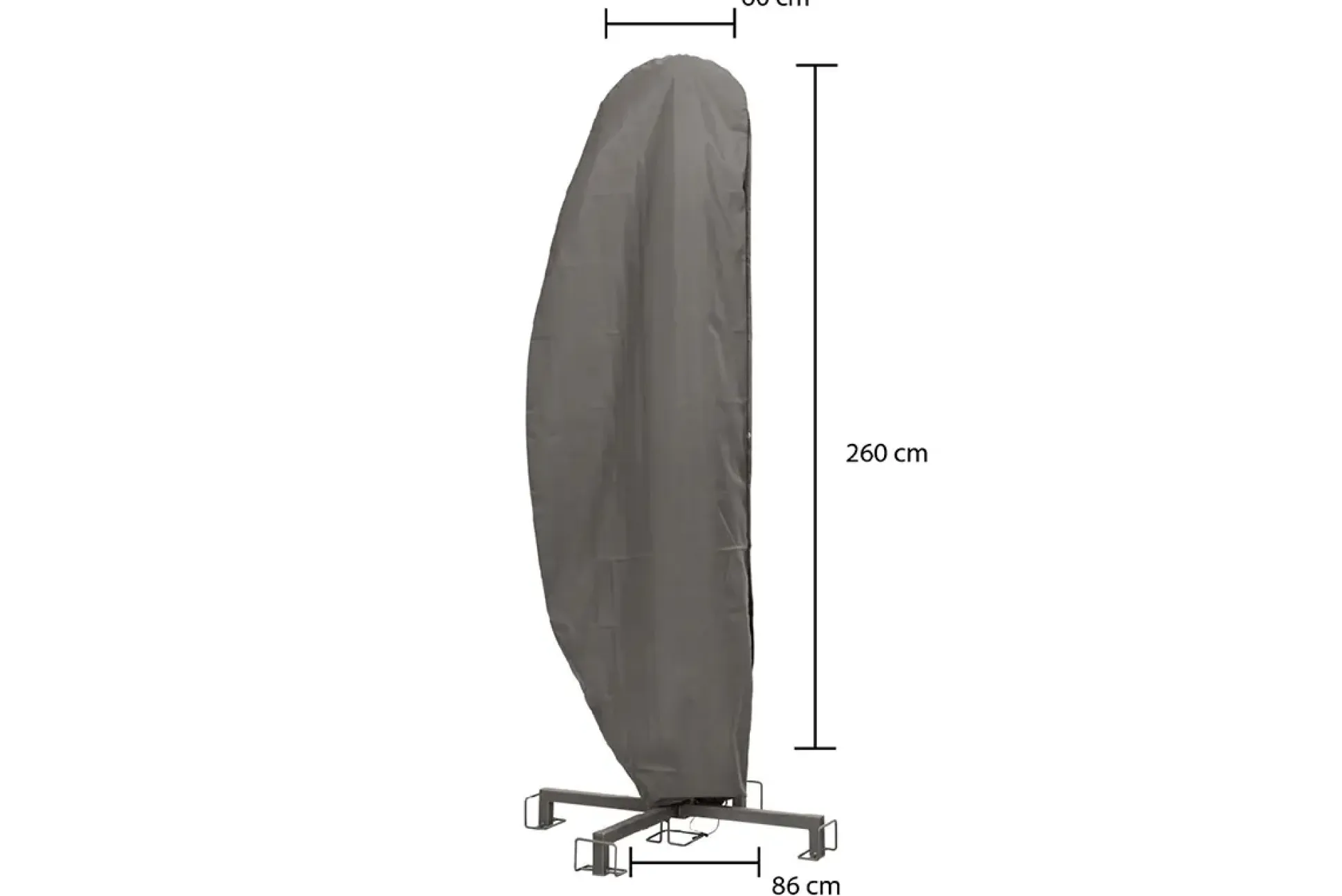 Winza Outdoor Covers Premium Schutzhülle Ampel und Freiarm Schirm Maße 260x60/86 cm Material PP MFY