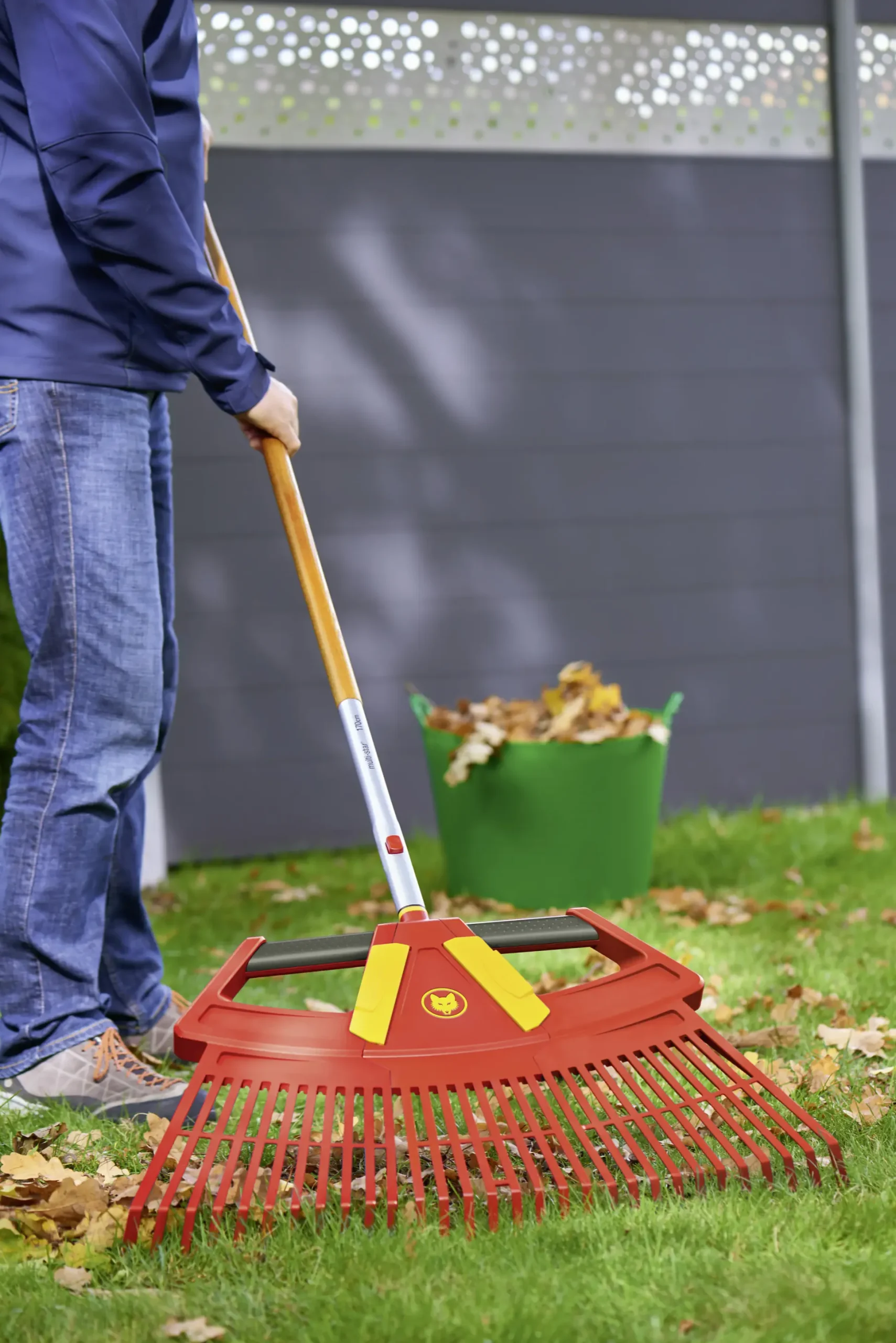 Wolf Garten Laubrechen 4in1 Multi-Star ZM 140 bis 76 cm Arbeitsbreite, ohne Stiel