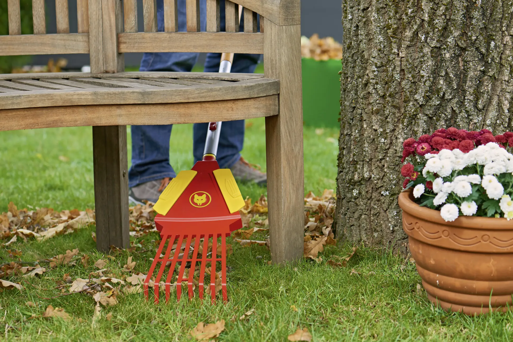 Wolf Garten Laubrechen 4in1 Multi-Star ZM 140 bis 76 cm Arbeitsbreite, ohne Stiel