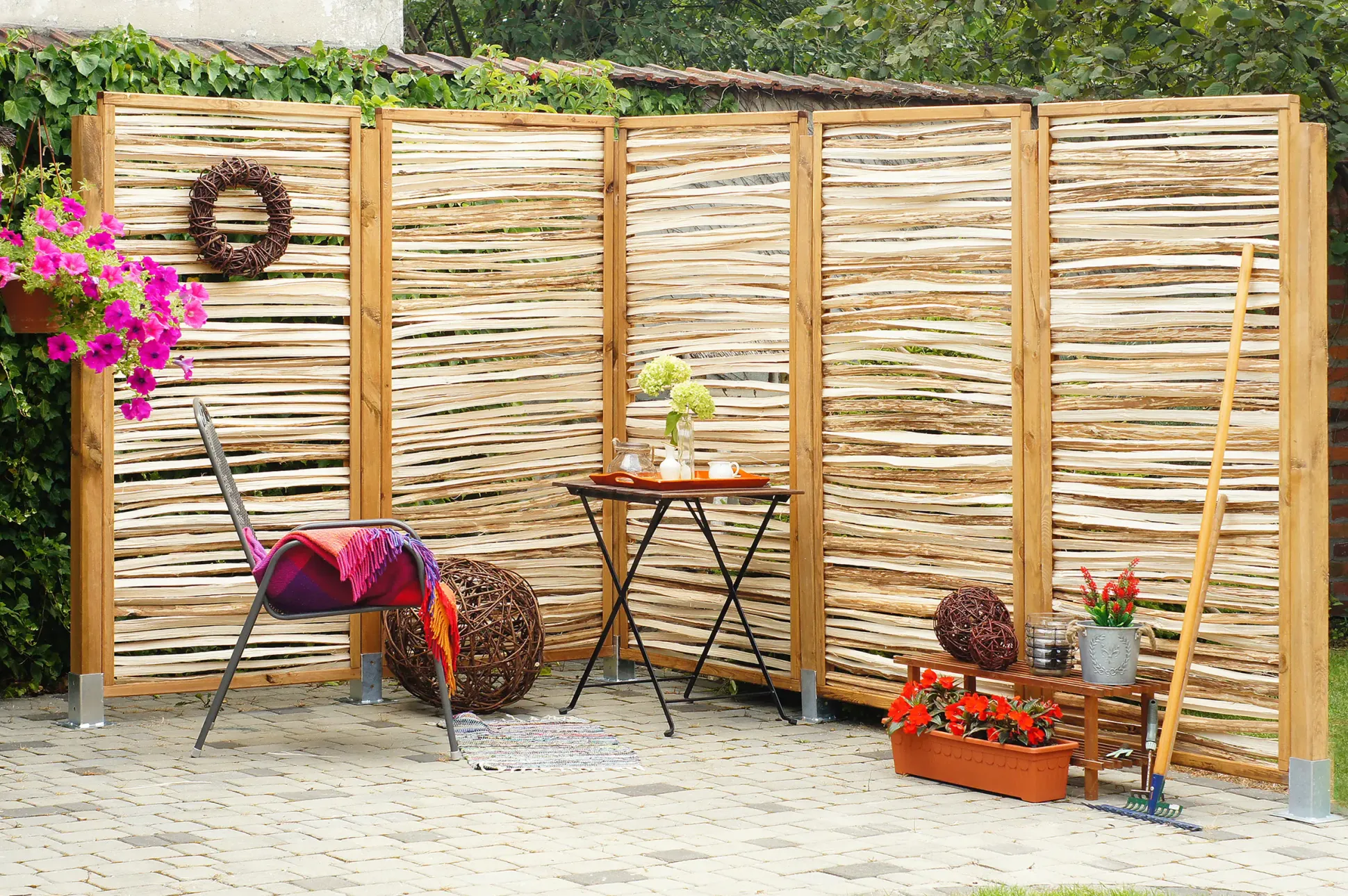 Zaunelement Haselnuss 90 x 180 cm