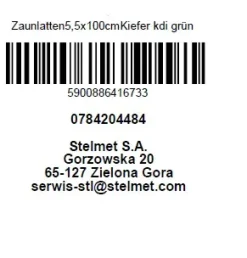 Zaunlatte 100 cm, 55 mm, kesseldruckimprägniert