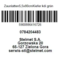 Zaunlatte 80 cm, 31 x 55 mm, kesseldruckimprägniert