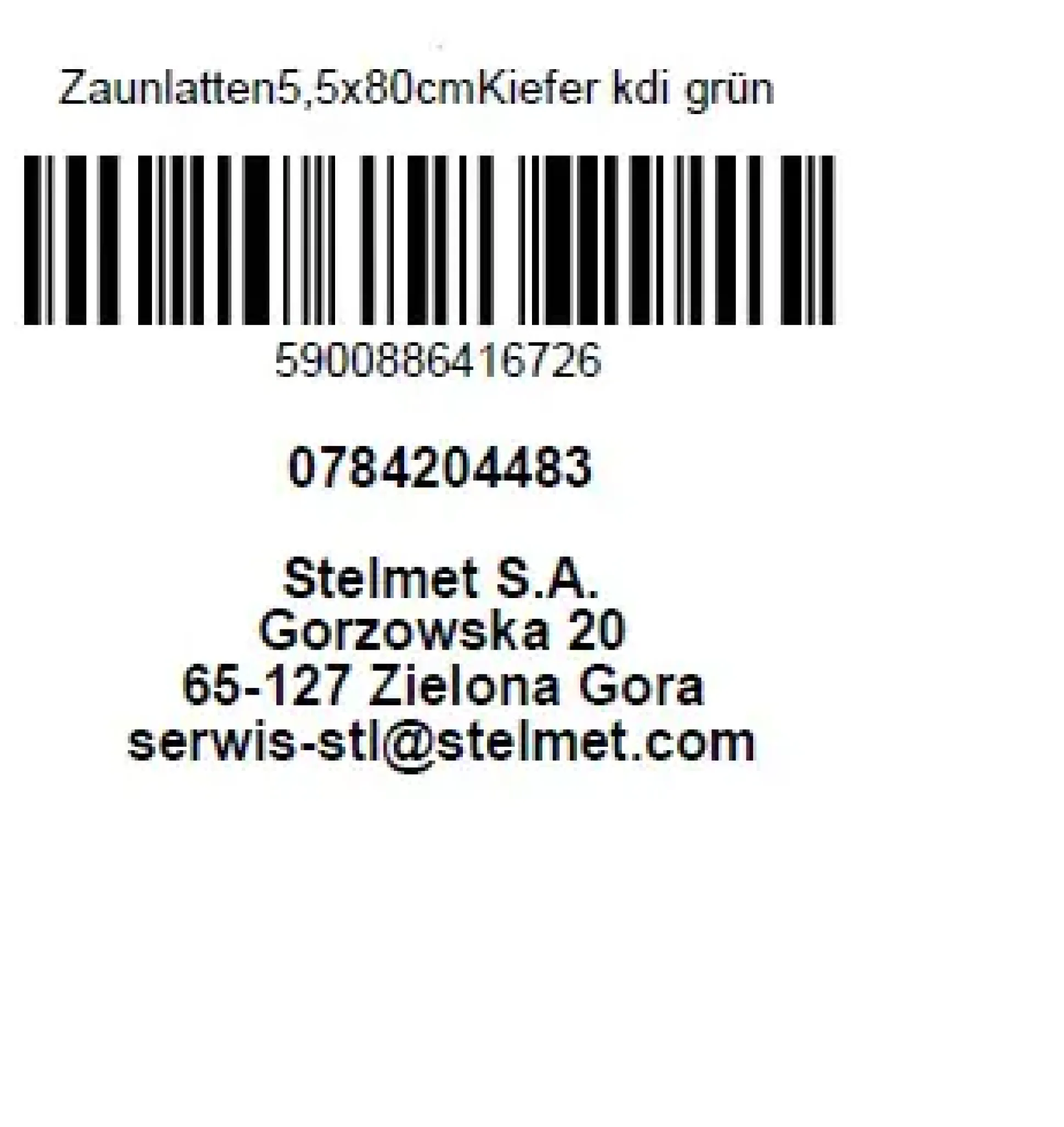 Zaunlatte 80 cm, 31 x 55 mm, kesseldruckimprägniert